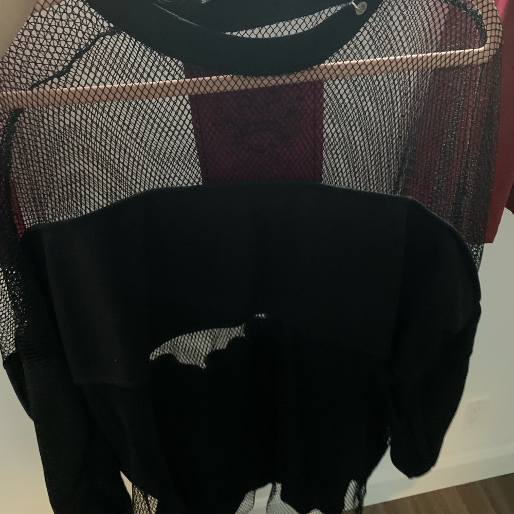 Mesh long sleeve shirt